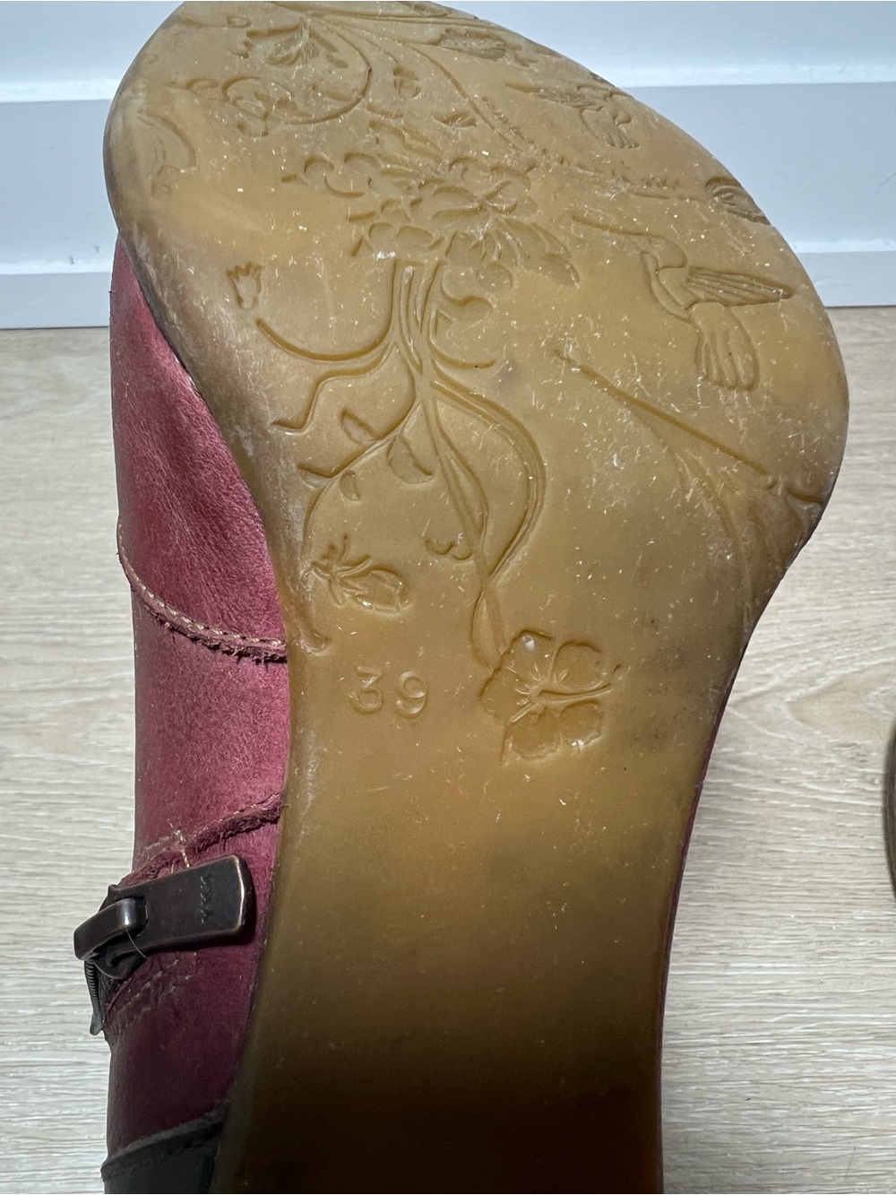 El Naturalista Burgundy and Brown Classy Elegant Chic Chunky Heel Ankle Boots - Picture 11 of 11